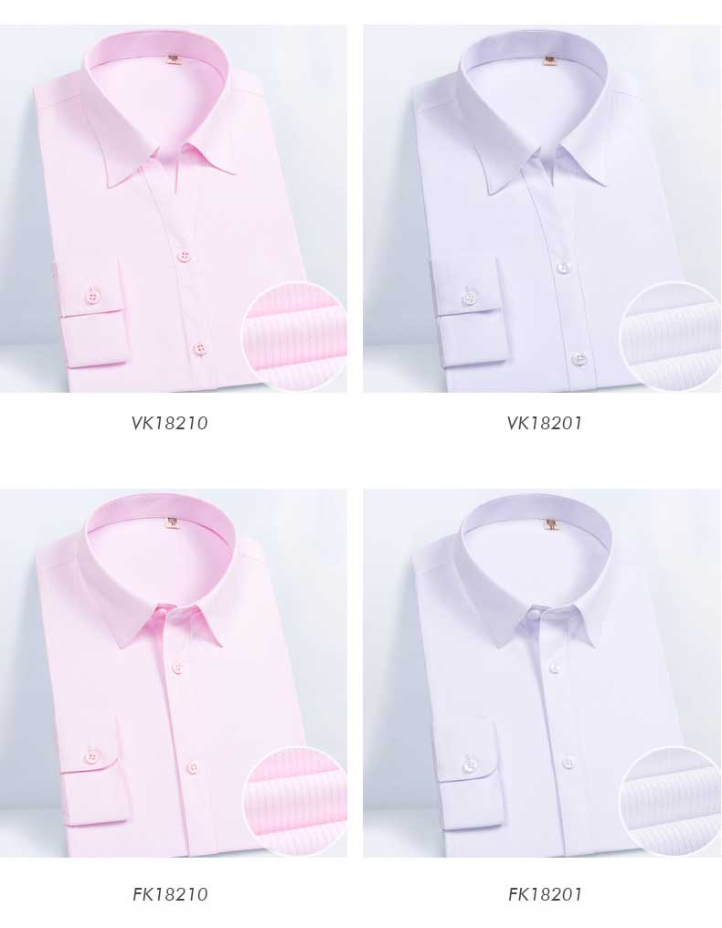 女士襯衫V領粉色紫色夏季定做MZN-VC30款 多款可選